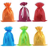Sdootjewelry Drawstring Gift Bags, 6 Pack Non-Woven Color Party Favor Bags Candy Bags Goodies Treat Bags - 20.5 x 14.2’’ Assorted Colors