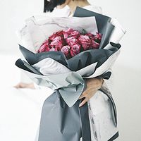 BBC Marble Flower Wrapping Paper Floral Wraps Gift Packaging 20 Sheets 23.6x23.6 Inch (White)