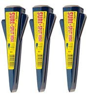 Estwing Sure Split Wedge - 5-Pound Wood Splitting Tool with Forged Steel Construction & 1-7/8" Cutting Edge - E-5, 3 Pack