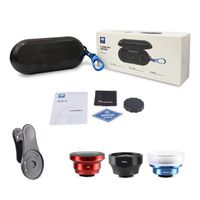 Sirui 3 Lens Kit w/clip, Made with German Schott Glass and Aluminum Housing, 18mm Wide Angle Lens, 170° Fisheye Lens and 10X Macro Lens for iPhone, Pixel, Samsung Galaxy and most other Camera Phones