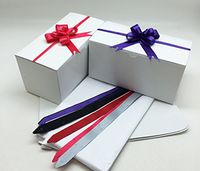 (Set of 10) PEPPERLONELY 9x4.5x4.5" White Decorative Christmas Gift Boxes Gift Packaging Boxes for Presents, Holiday Bakery Boxes for Cookies, Clothes Gift Boxes, Pull Bows and Tissue Paper Included