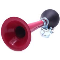 AUTUT Bike Bugle Horn Retro Clown Horn Metal Air Horn with Squeeze Bulb for Bicycle Golf Cart, Rose Red