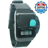 Talking Wrist Watch w/Alarm E Z to See and Press Blue Button for Time