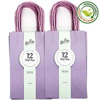 Gift Expressions Paper Gift Bags, 24 Count, Lavender Kraft Paper Bags, 5.25” x 8.5” x 3.5", 100% Recycled, Thick & Durable Eco Friendly Paper Bags with Handles, Goodie Bags, Party Bags