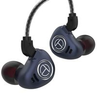 TRN V90 HiFi in-Ear Earphone IEM 4BA+1DD, KINBOOFI TRN Metal in Ear Headphone 5 Drivers Stage Monitor with Detachable 2 Pin Cable for Band Audiophile Church (Blue No Mic)