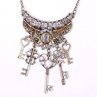 Retro Charm Crystal Long Pendant Sweater Chain Jewelry Necklace For Women Prom Pretty Beautiful Bright Stylish For gift Simple Elegant Womens Comfortable