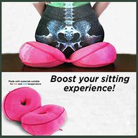 Dual Comfort Cushion Lift Hips Up Seat Cushion (Pink)
