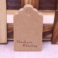 OBELLA BOUTIQUE Size:3x5cm paper cardboard white/kraft tags 100PCS /lot for gift box and DIY Gift Tags for wedding and love