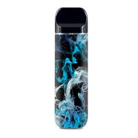 IT'S A SKIN Decal Vinyl Wrap for Smok Novo Pod System Vape Sticker Sleeve/Blue Green White Smoke
