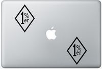 One Percenter R For Tool ArcDecals78602843 Set Of Two (2x) , Decal , Sticker , Laptop , Ipad , Car , Truck