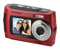 Bell+Howell 2VIEW 18.0MP HD Dual Screen Underwater Digital & Video Camera (Waterproof to 10 ft.), 2.7", Red (2VIEW18-R)