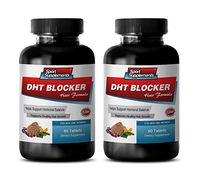 Hair Growth and Strength Vitamins - DHT Blocker Hair Formula - Support Healthy Hair Growth - zinc Complex Supplement - 2 Bottles 120 Coated Tablets