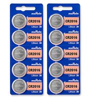 Murata CR2016 Battery 3V Lithium Coin Cell - Replaces Sony CR2016 (10 Batteries)