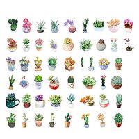 TXIN 250 Pieces Plant Stickers Kawaii Succulent Shape Cute Sticker for Scrapbook Journal Planners Envelope Stationery Decoration