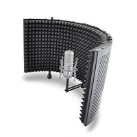 Studio Microphone Foam Shield Soundproofing Acoustic Panel Soundproof Filter | Sound Diffusion Mic Booth Shield | Insulation Diffuser Noise Deadening Absorbing for Audio Music Recording By Pyle (PSMRS11)