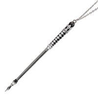 Zion Judaica Silver Plated Yad Torah Pointer with Enamel (Black)