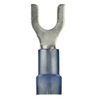 Install Bay BNST6 Spade Terminal Nylon Connector 16/14 Gauge #6, Blue (100-Pack)