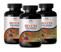 Mood Over Mind - MUCUNA PRURIENS 99% Extract 350MG - Stress Relief - Mood and LIBIDO Booster - Natural - Testosterone Enhancer - 3 Bottles (180 Capsules)