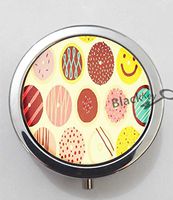 BlackKey Donut Pattern 3-Compartment Decorative Pocket Gift Box Case Organizer for Pill, Color 1 -1296