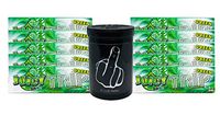Herb Airtight Container Fresh Kettle with Juicy Jay's Green Trips 1.25 Flavored Hemp Rolling Papers 10 Count DC Crafts Nation- Middle Finger