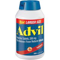 Advil (360 Count) Pain Reliever/Fever Reducer Coated Tablet, 200 mg Ibuprofen, Temporary Pain Relief