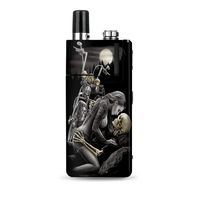 IT'S A SKIN Decal Vinyl Wrap Compatible with Lost Vape Orion Q/Biker Skeleton Full Moon Tattoo