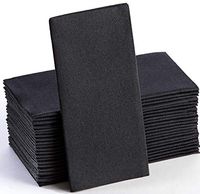 Black Paper Napkins | Linen Feel Guest Disposable Cloth Like Dinner Napkins | Hand Towels | Soft, Absorbent, Paper Hand Napkins for Kitchen, Bathroom, Parties, Weddings, Dinners Or Events | 50 Pack