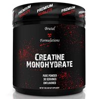 Brutal Formulations Ultra Pure Creatine Monohydrate 30 Servings - for Lean Mass and Strength