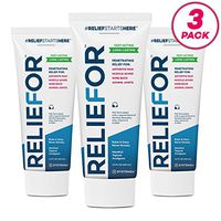 Reliefor - Best Pain Relief Cream, Topical Analgesic Lotion Developed By an M.D. Non-greasy, Quick Absorption, Long-lasting Relief for Muscle Aches, Joint Pain, Arthritis. Made in USA - 4 Oz. (3 Pack)