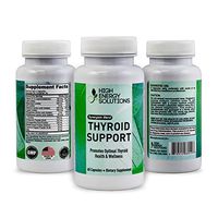 HIGH ENERGY SOLUTIONS Thyroid Support Supplement - Boost Energy - Metabolism - Concentration - Synergistic Formula - Non GMO - Feel Great Once Again - Be A Happier You - 60 Capsules - GMP - USA
