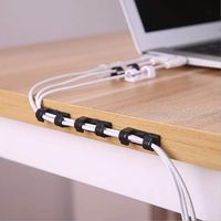 Mavere 12Pcs Self-Adhesive Wire Organizer Fixed Clamp Computer Data Cable Storage Finisher Cord Management