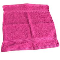 IZO.Bath - 12 Pack 12"x12" Cotton Fingertip-Hand-Face Towels- 100% Extra Soft Ring Spun Washcloths, Highly Absorbent Cleaning Cloth, Fuchsia