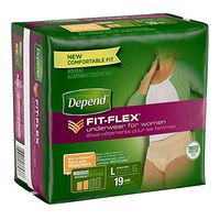 Depend Underwear for Women, Moderate Absorbency, Large, Case/76 (4/19s)