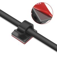 LynkNova Self Adhesive Cable clips, Black Sticky Management Wire Clip 100 Pack (black-1)
