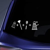 Bargain Max Decals - Dalek Inspired Evolution Sticker Decal Notebook Car Laptop 8" (White)