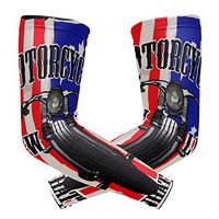 LEVEIS Motorcycle American Flag Arm Sleeves UV Protection for Men Women Sunblock Protective Gloves Running Golf Cycling Driving Long Arm Cover 1 Pair