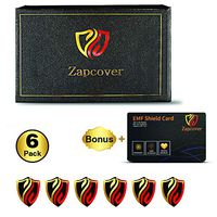 Zapcover EMF Protection Phone Stickers/EMF,EMR Blocker/Anti-Radiation Cell Protector/Negative Ions/Neutralizer 6 Shield Stickers & Bonus EMF Shield Card for Phone, Laptop, and All Electronic Devices