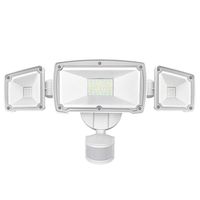 Harmonic LED Security Lights Outdoor 4000LM, 42W 6000K Super Bright Motion Sensor Light, 3 Adjustable Head, IP65 Waterproof Flood Light Outdoor for Entryways, Stairs, Yard and Garage