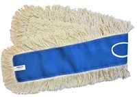 48" Industrial Strength Washable Cotton Dust Mop Refill Thick Tufted Replacement Head for Home & Commercial Use for 48 Inch Frame Cleans Hardwood Laminate Concrete or Other Floor Systems
