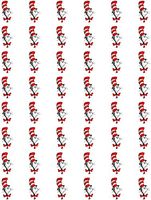 LLStickers 48 DR. Seuss CAT in The HAT Envelope Seals Labels Stickers (1.2" Round)