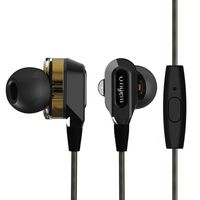 in Ear Heavy Bass Headphone, Origem Wired Dual Driver High Resolution Earphone Noise-Isolating Earbuds with Microphone (Heavy Bass Headphone)