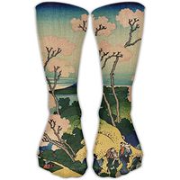 Women's Men's Classics Socks Hokusai Japan Ink Cherry Blossom Mount Fuji Athletic Stockings 30cm Long Sock One Size