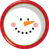 Creative Converting 324377 12-Count Plastic Bowls Snowman Face