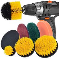 Mapsoul 8 Pcs Grout All Purpose Electric Power Scrubber Cleaning Brush Sets for Auto Kitchen Tub Toilet Grout Bathroom Surface Cleaner Combo Clean Tool Kit Drill Brush Attachment Yellow