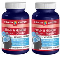Glutamine Capsules - Brain and Memory Booster - Support Brain Cell Communication (2 Bottles)