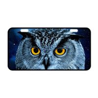 Hipster Galaxy Owl Starry Sky Durable Aluminum Car License Plate 11.8" X 6.1"