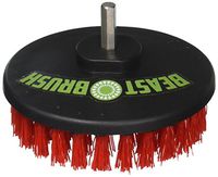The Beast Brush (Stiff Red) - Power Scrubbing Brush Drill Attachment for Cleaning Showers, Tubs, Bathrooms, Tile, Grout, Carpet, Tires, Boats