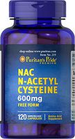 Puritan's Pride N-Acetyl Cysteine (NAC) 600 mg, 120 Capsules