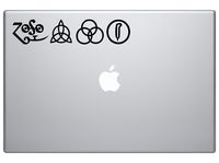 Led Zeppelin Rock Band Logos Car truck laptop macbook Window Vinyl Decal Sticker (black, 8" inches)