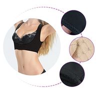 Lolicute Women Sports Chest & Back Impact Protectors, Posture Shape Corrector Upper Shoulder With Push Up Bra for Improving Bad Posture, Upper Back Pain Relief(Black, M)